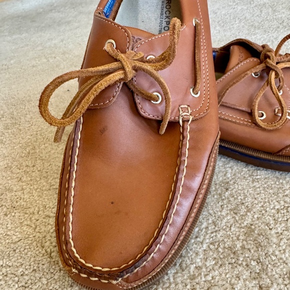 ROCKPORT PERTH BROWN LEATHER BOAT SHOE SZ 13 M - Picture 5 of 9